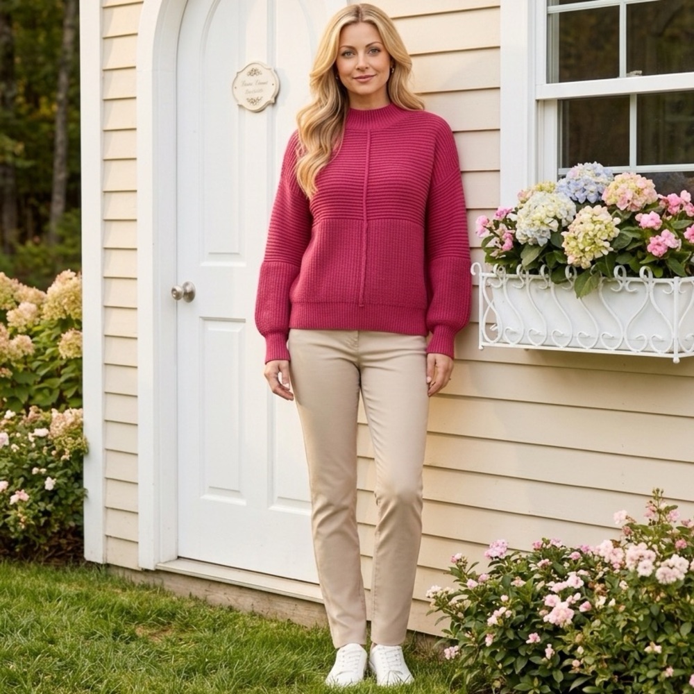 Berry Oversized Mock neck Heavy Sweater Women’s Size XS NWT​